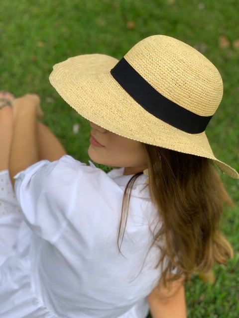 Pamela classic crochet hat made with soft toquilla straw