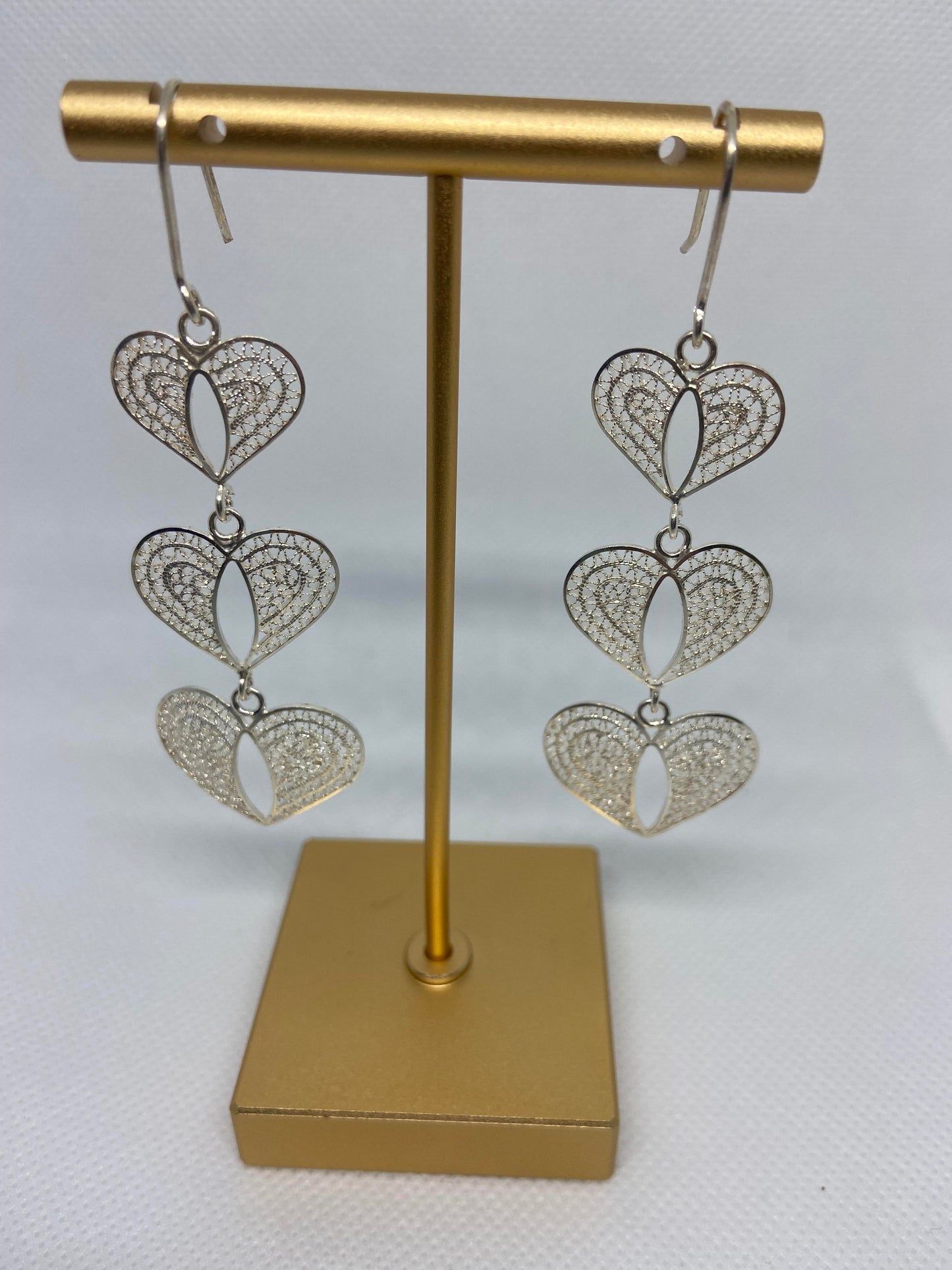 Amazing filigree long earrings