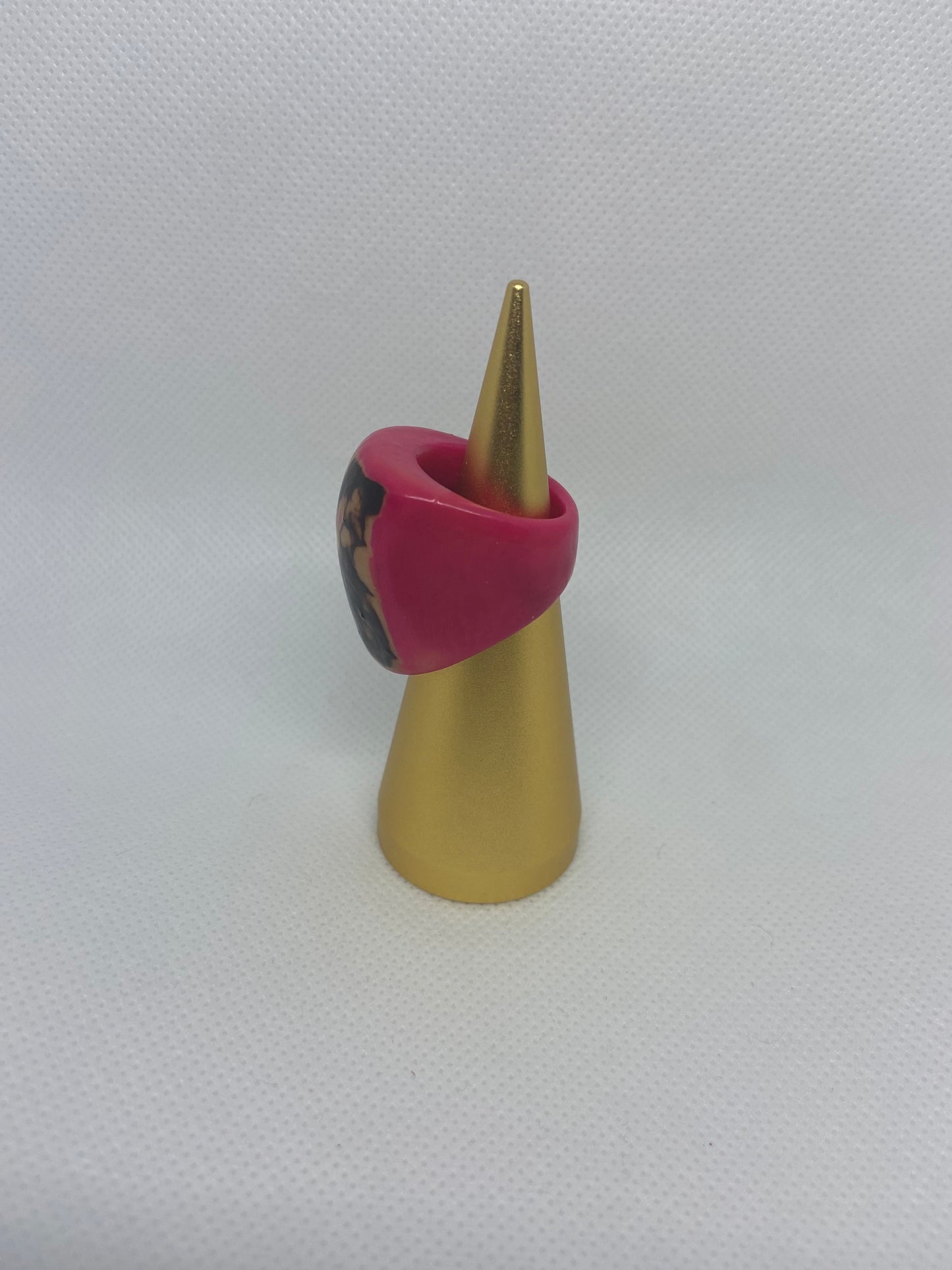 Tagua ring with unique colorful design