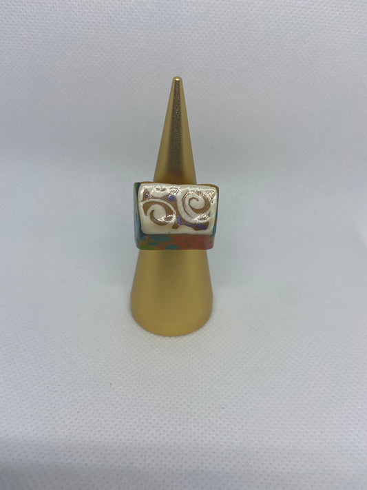 Different Tagua ring with beautiful design size 7