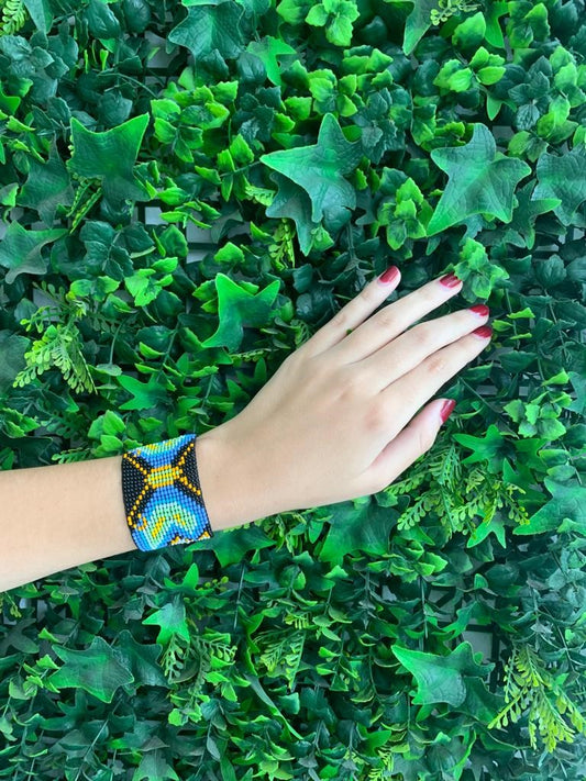 Beautiful colorful Butterfly Chaquira Bracelet