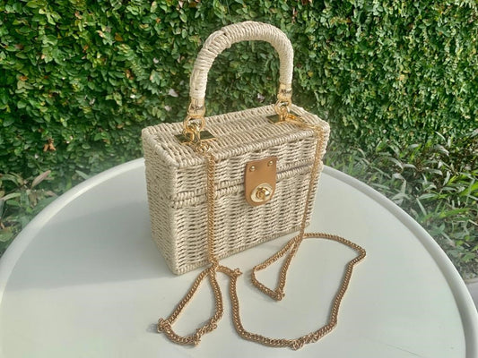 Beautiful small purse made from natural fibers