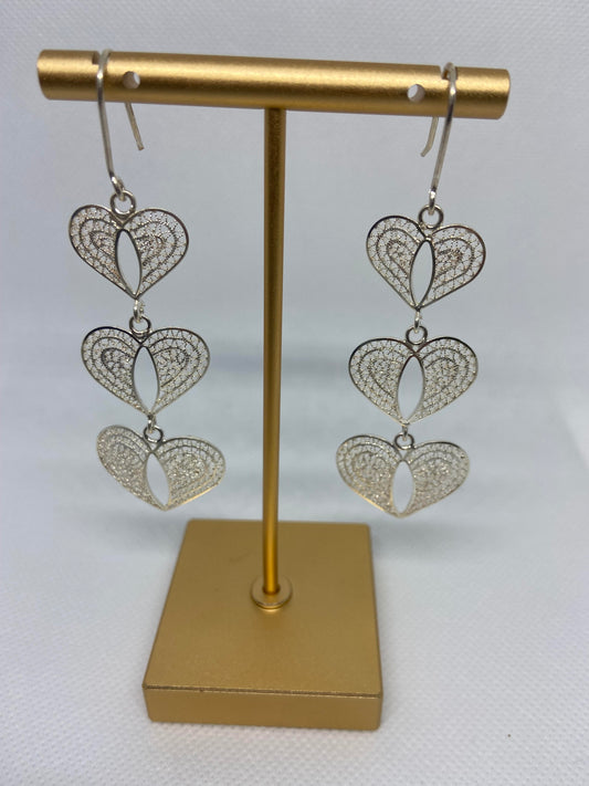 Amazing filigree long earrings