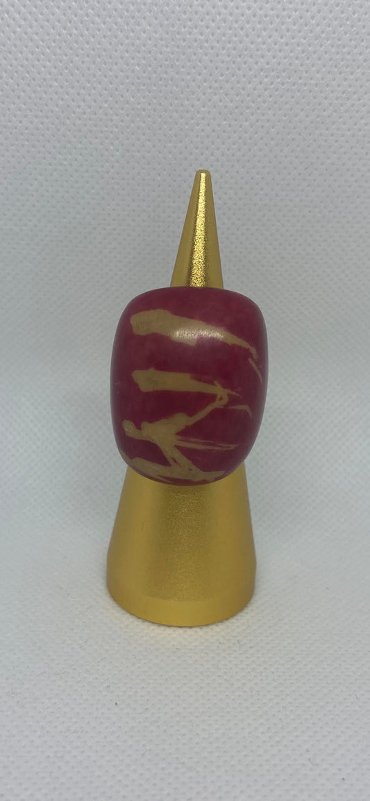 Tagua ring with beautiful painting